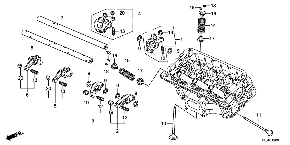 2012 Honda Odyssey 5 Door EXL (LEATHER) KA 5AT Valve Rocker Arm (Front)