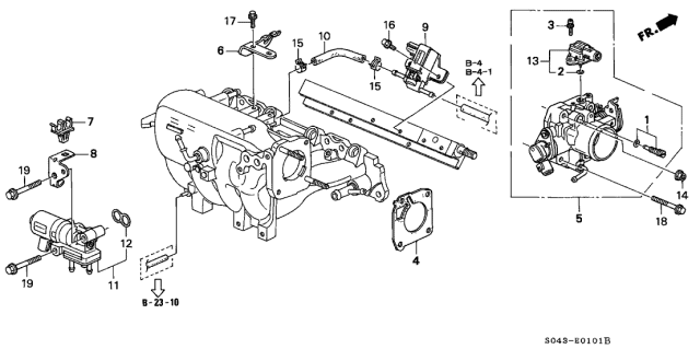 Honda Civic EK Serie D 16176-P2J-004 Honda Civic EK Serie D 16176-P2J-004