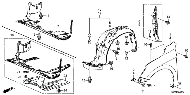 Honda Accord Body Parts Diagram - 2004 Honda Accord Lx Front End Body