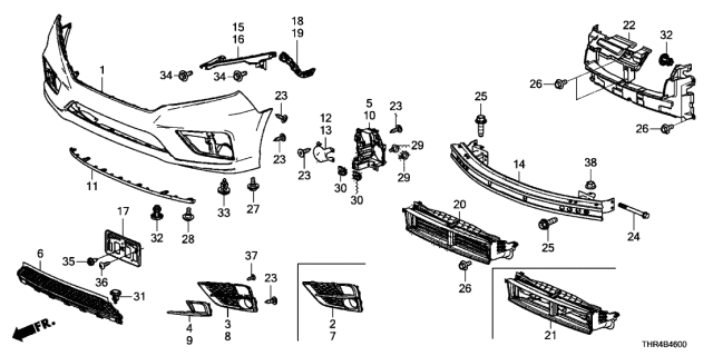 Thr A00 Genuine Honda Cover Passenger Side Foglight Thr A00 Genuine Honda Cover Passenger Side Foglight