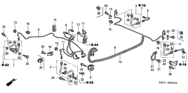 Brake Lines - 2001 Honda Civic 2 Door LX KL 4AT