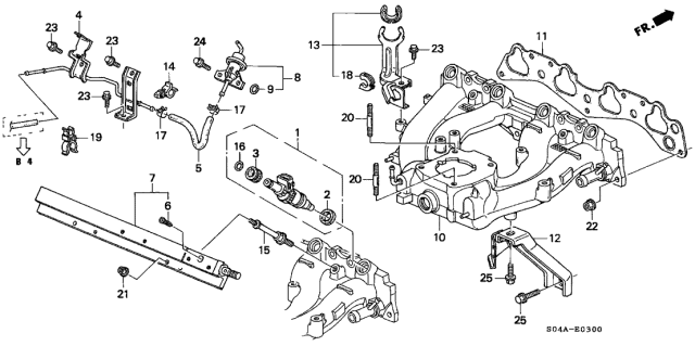 Intake Manifold - 2000 Honda Civic 4 Door DX KA 4AT