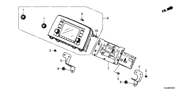 39171-TLA-A01 - Genuine Honda Audio Unit Assy., Base (Pioneer)