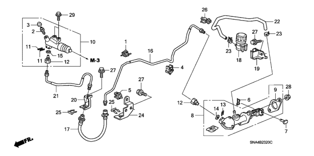 Clutch Master Cylinder (1.8L) - 2008 Honda Civic 4 Door LX KA 5MT