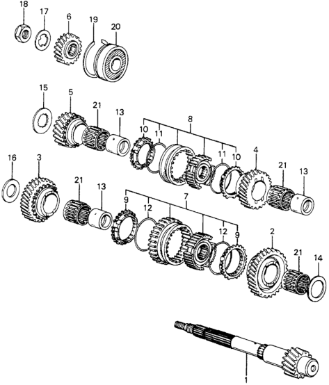 Honda 23441-PA0-010 Gear, Countershaft Third