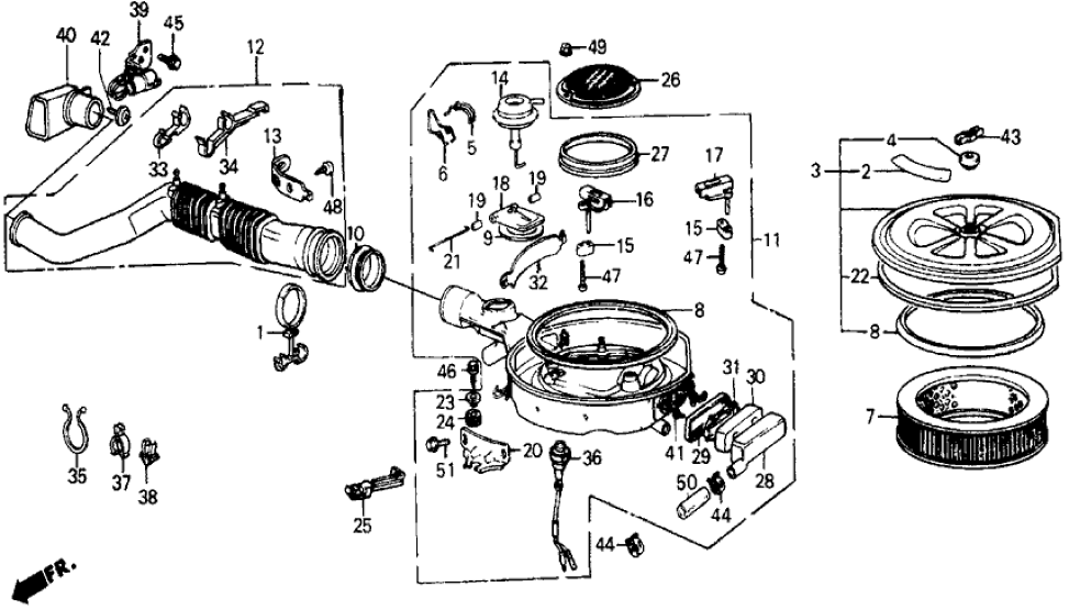 Honda 17271-PE0-000 Case, Breather Element