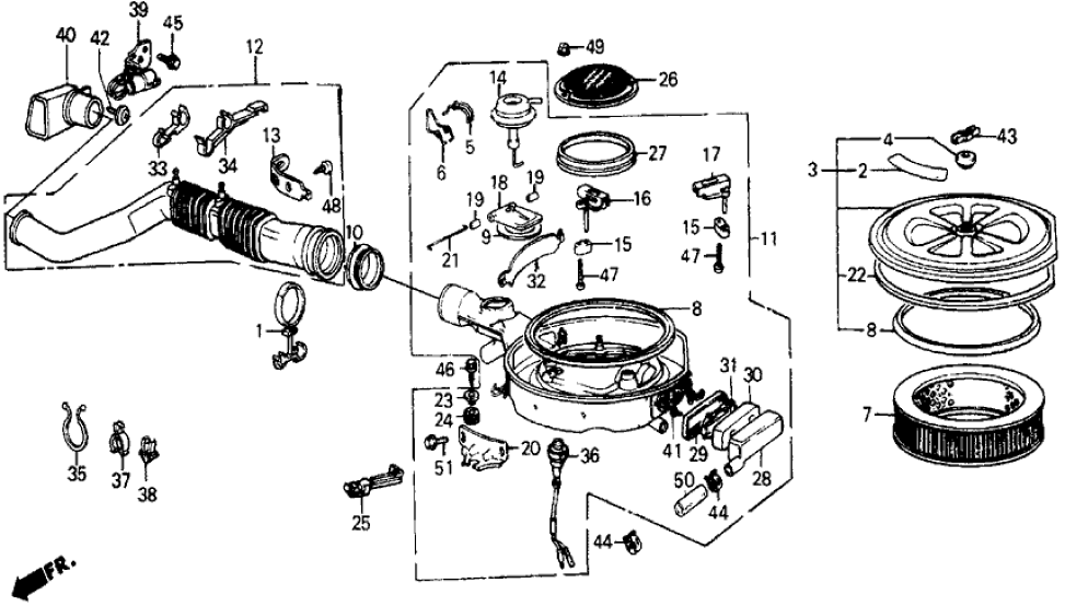 Honda 17210-PE1-660 Cover, Air Cleaner