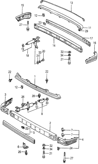 Honda 62510-692-671 Bumper, FR. Center