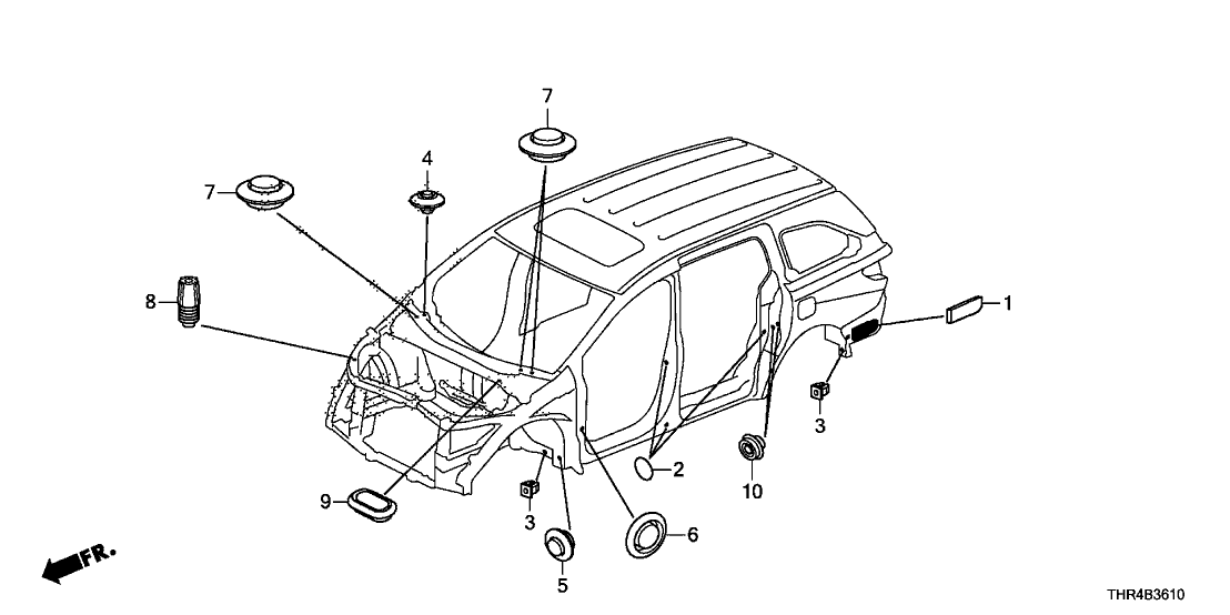 Honda 74517-THR-A00 Panel, Absorber Side