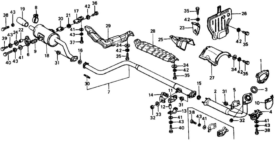 Honda 18307-657-921 Muffler, Exhuast