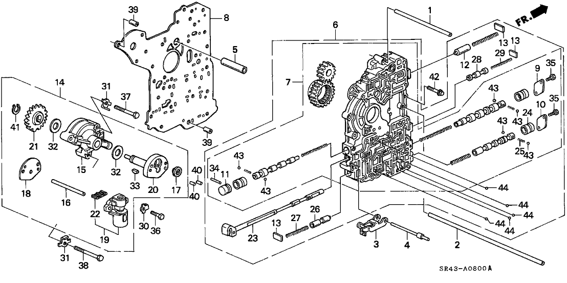 Honda 24635-P24-J00 Shaft, Change Detent Arm