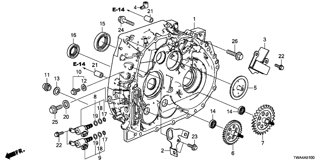 Honda 21110-5Y4-010 Case Complete, Flywheel