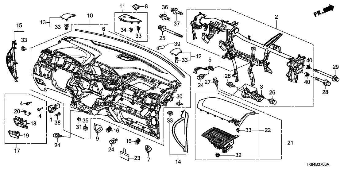 Honda 77108-TK8-A01ZA Spacer, Lock *NH686L* (Driver Side) (LIGHT WARM GRAY)