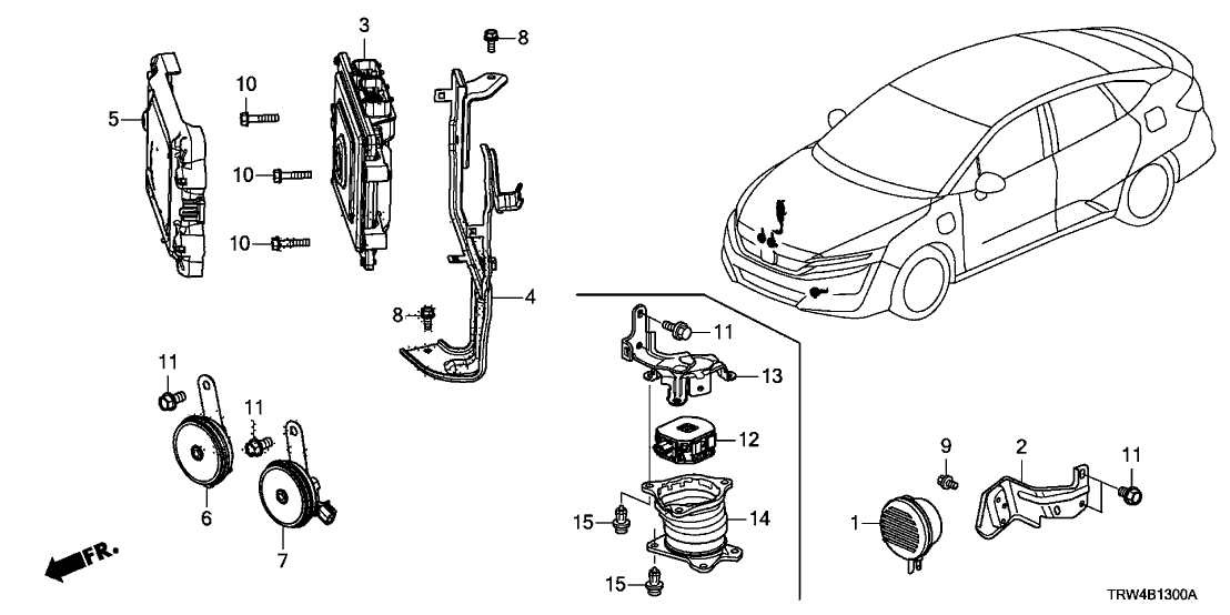 Honda 37455-TBV-901 DUCT ASSY-, SPEAKER