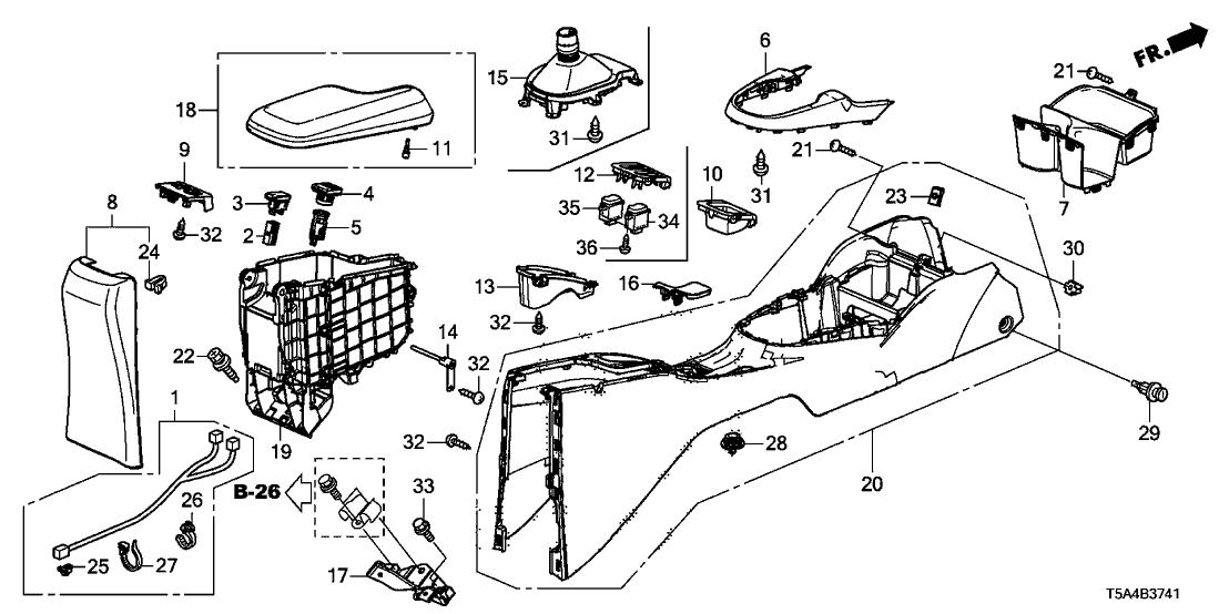 Honda 83410-T5R-A00 Torque Hinge