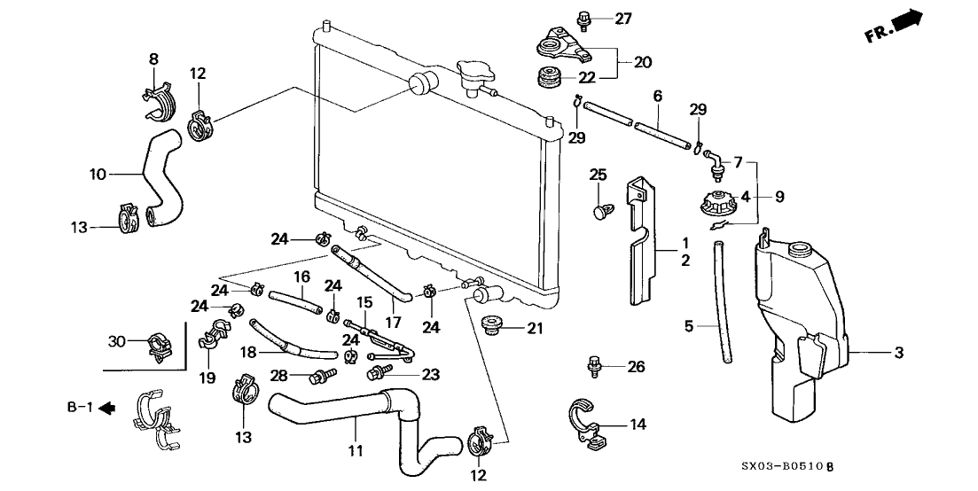 Honda 19025-P1E-000 Seal, R. Radiator Side