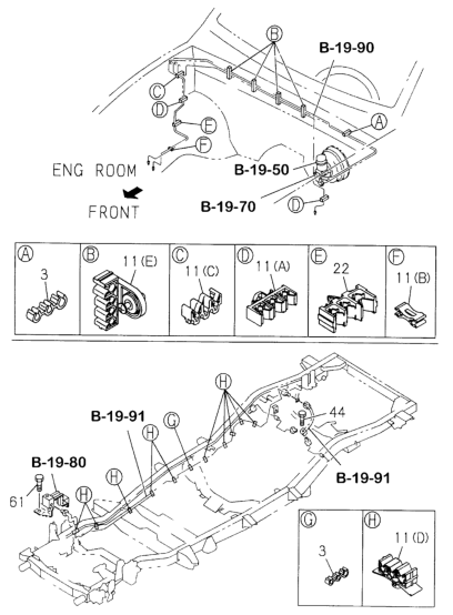 Honda 8-94107-743-0 Clip, Oil Pipe