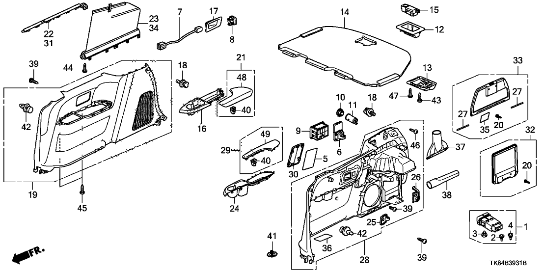 Honda 38235-TK8-A00 Label, RR. Fuse Box