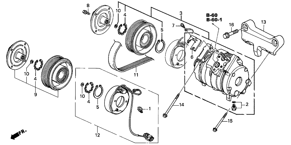 Honda 06388-RAA-505RM Compressor, Rm