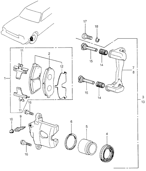 Honda 45228-SA0-681 Shim, Brake Pad