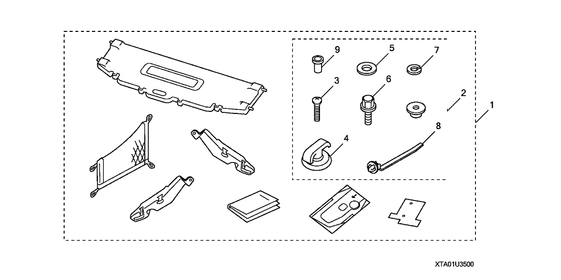 Honda 08U35-TA0-100R1 Hardware Kit