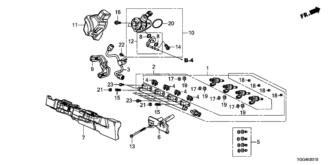 Honda 16729-59B-003 Insulator, Fuel Joint Pipe