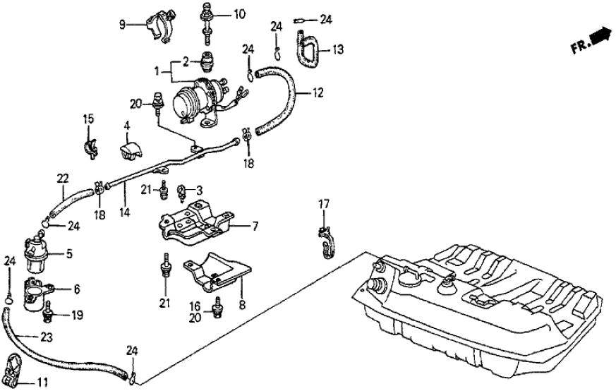 Honda 16910-SB0-020 Bracket, Fuel Pump