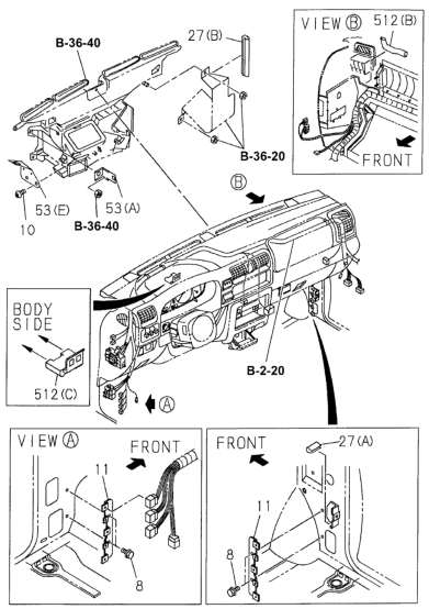 Honda 8-97127-268-0 Bracket, Harness