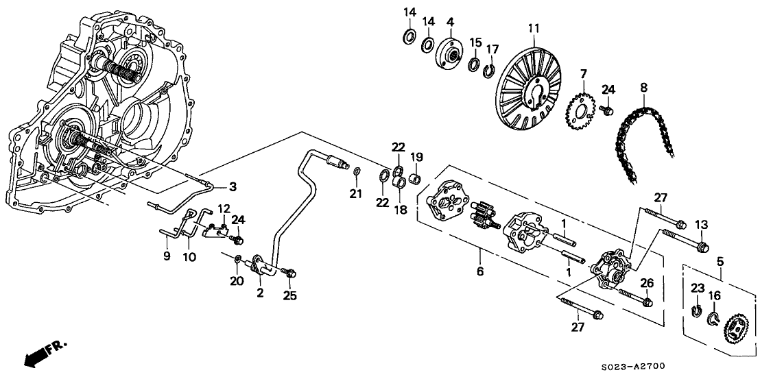 Honda 25100-P4V-315 Pump, Oil