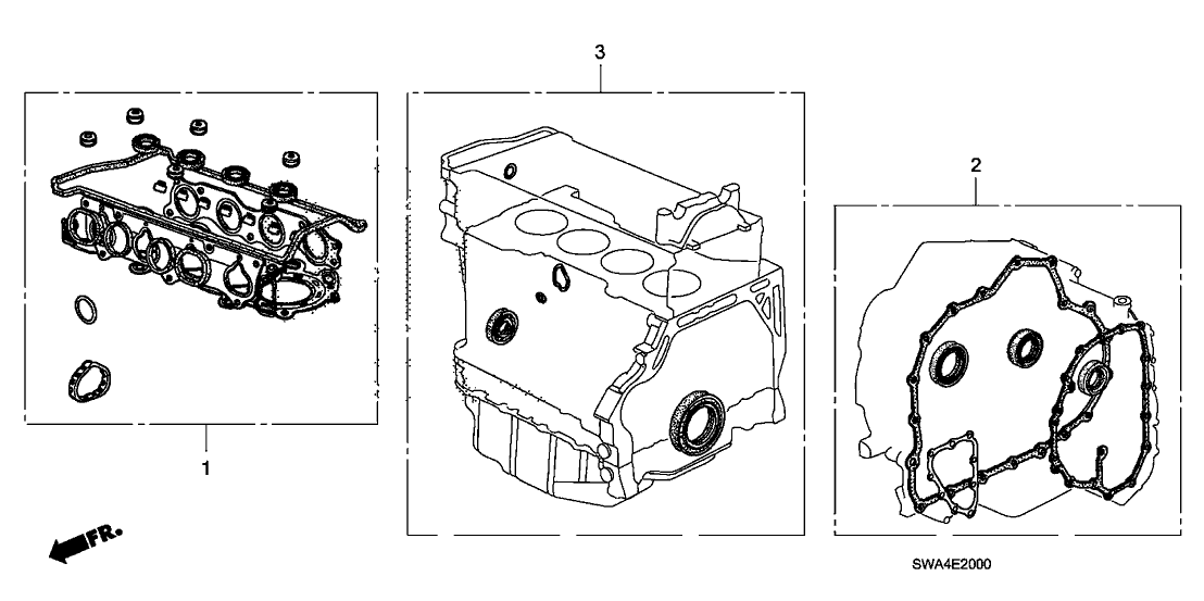 Honda 06114-RZY-A00 Gasket Kit, Chain Case