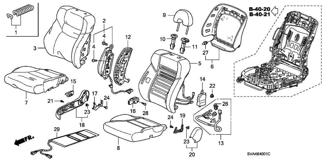 Honda 81128-SVA-A01ZB Cover, R. FR. Seat-Back *YR327L* (PEARL IVORY)