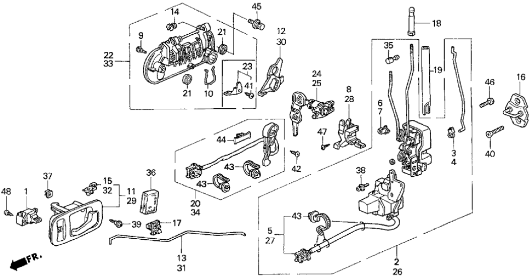 Honda 72124-SX0-003ZC Case Set, Passenger Side Power Door Lock Inside (Mild Beige)