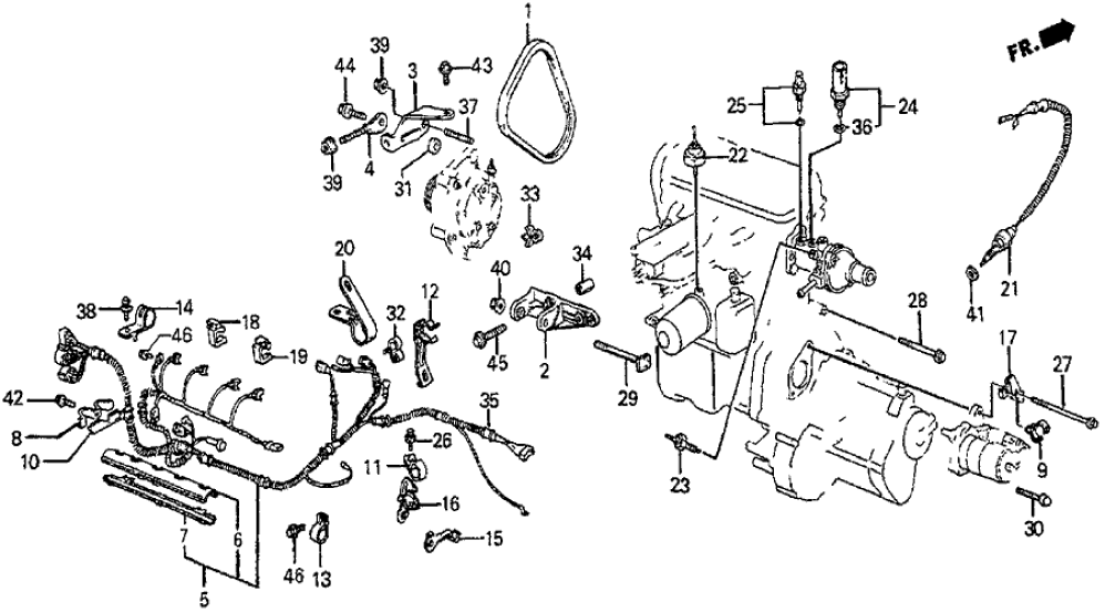 Honda 32742-PH3-000 Holder B, Double Wire Harness