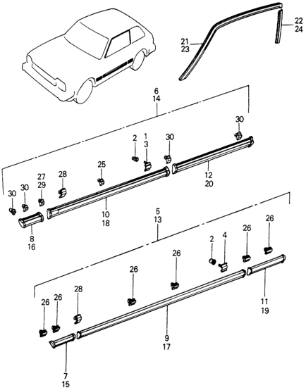 Honda 75803-SA0-971 Fitting B, R. Side Protector