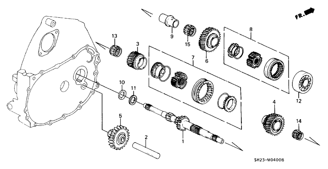 Honda 23210-PL3-C00 Mainshaft
