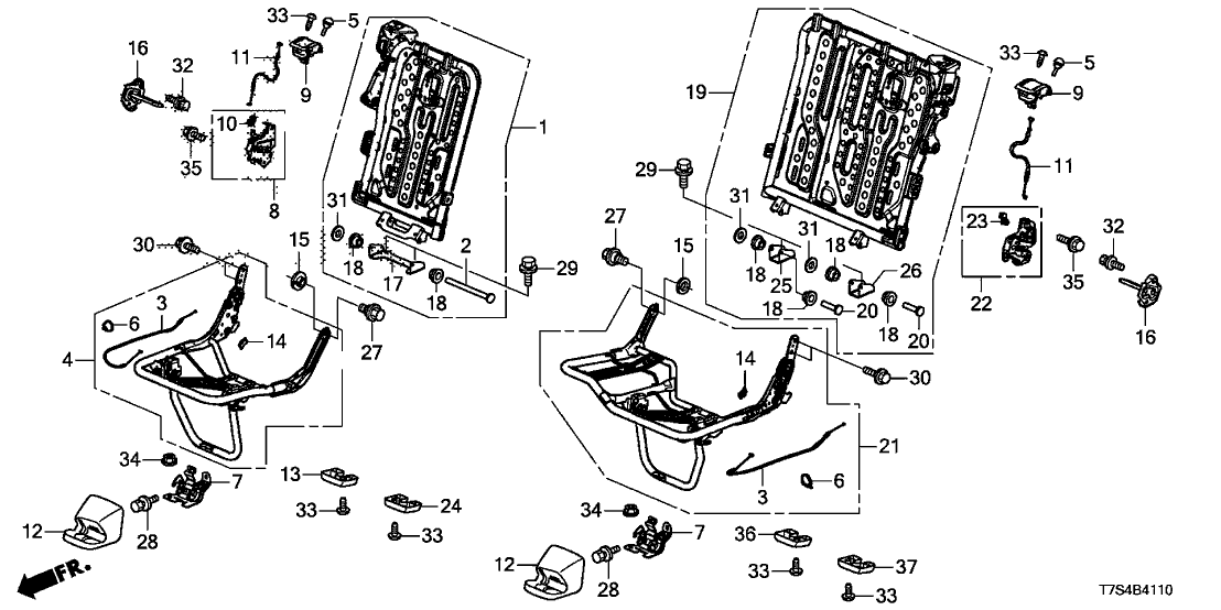 Honda 82982-T5R-A11 Bolt, RR. Seat Arm Pivot (8X11.6)