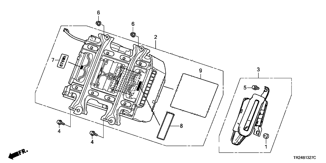 Honda 1K842-RW0-A01 Label, Battery Caution