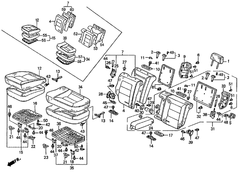 Honda 82290-SM5-A04 Bracket, R. Seat Pivot