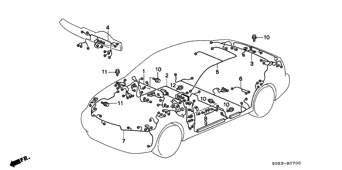 Honda 32752-S03-A10 Wire Harness, Passenger Door