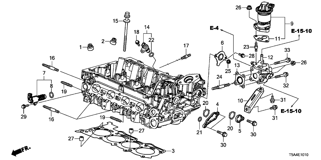 Honda 12511-5R1-J50 Plate, Cylinder Head In.