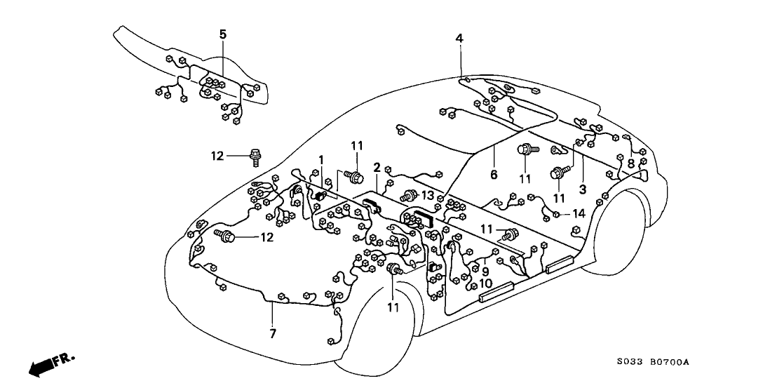 Honda 32202-S03-000 Wire, Defroster Ground