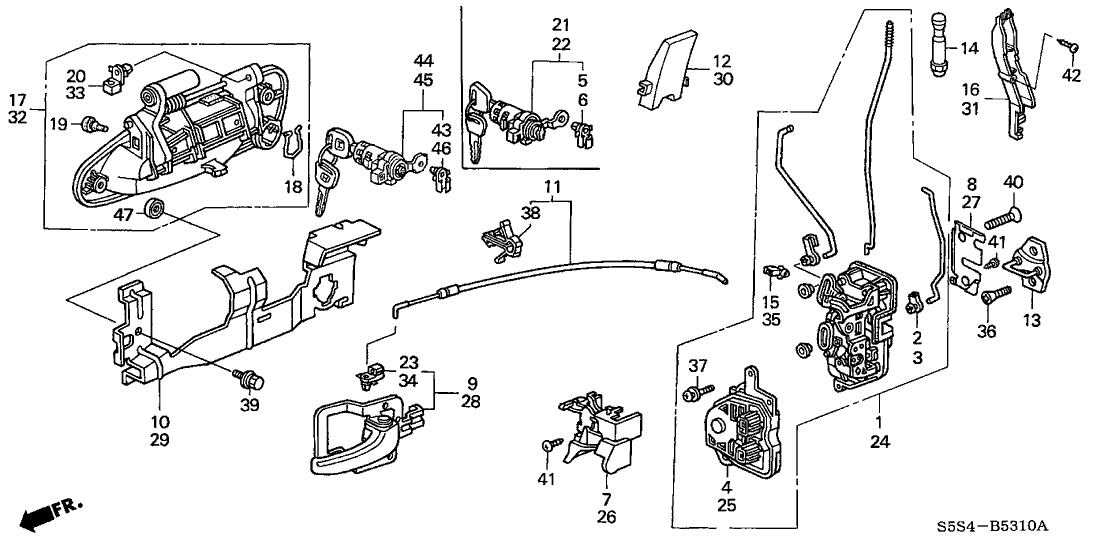 Honda 72159-S5S-E01 Patch, L. Door Lock