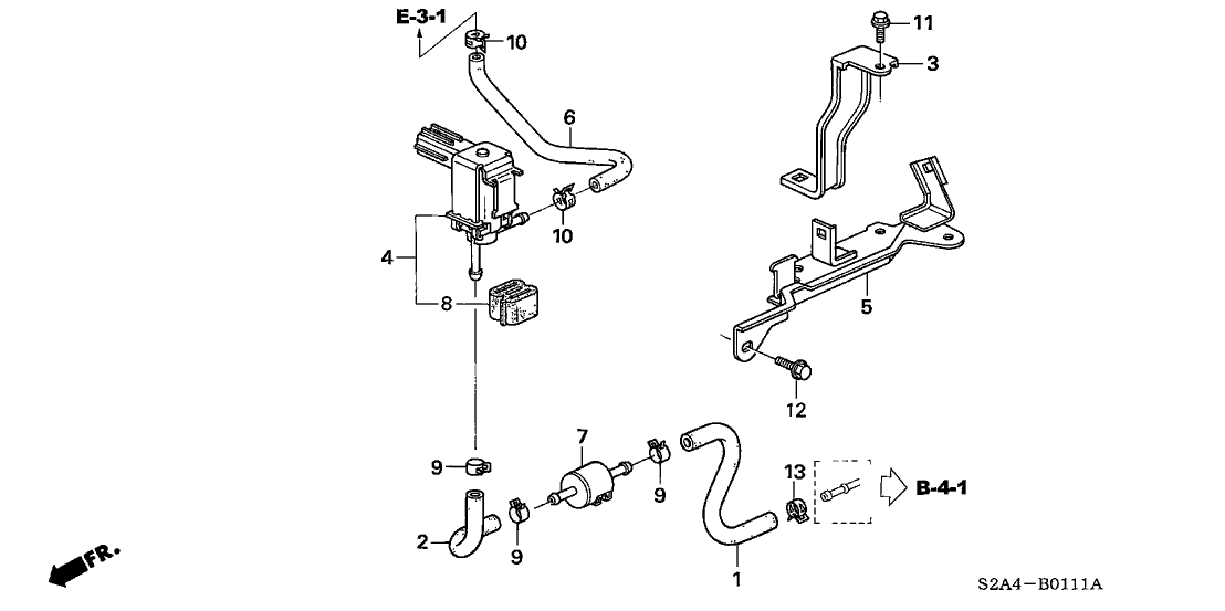 Honda 17729-S2A-930 Stay, Purge Tube