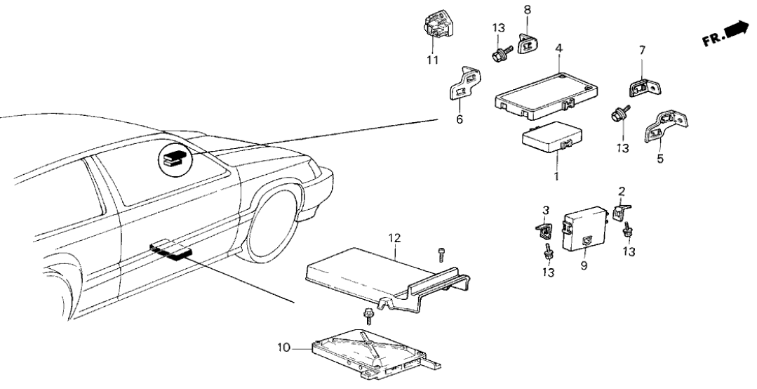 Honda 37721-PE0-900 Stay, R. Control Unit