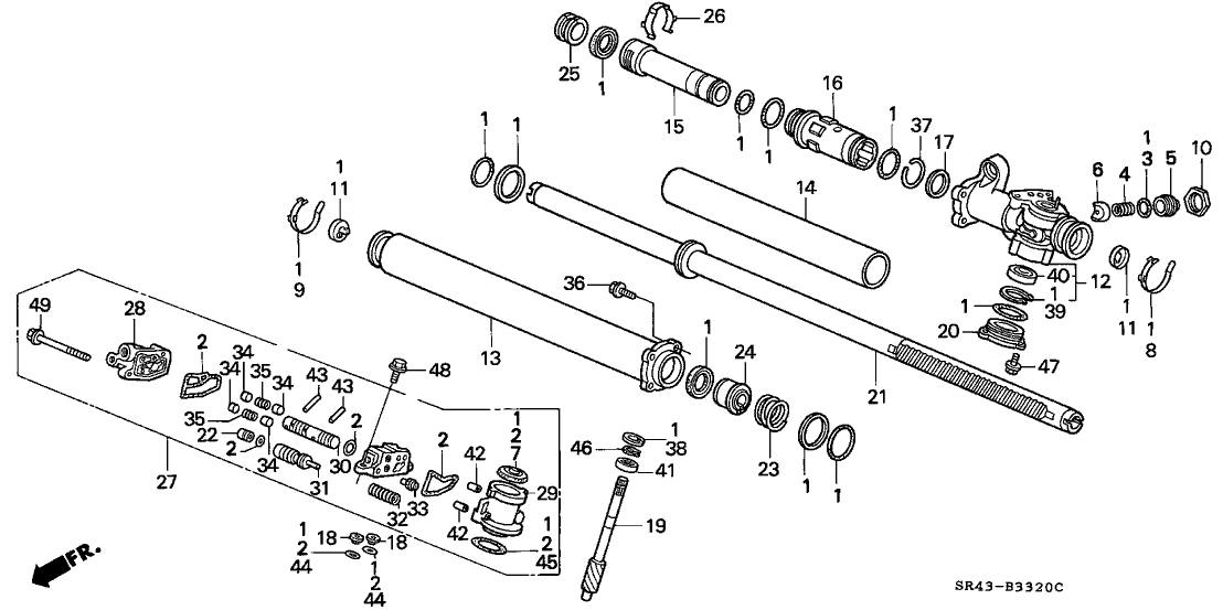 Honda 53625-SR3-A50 Cap, Gear Housing