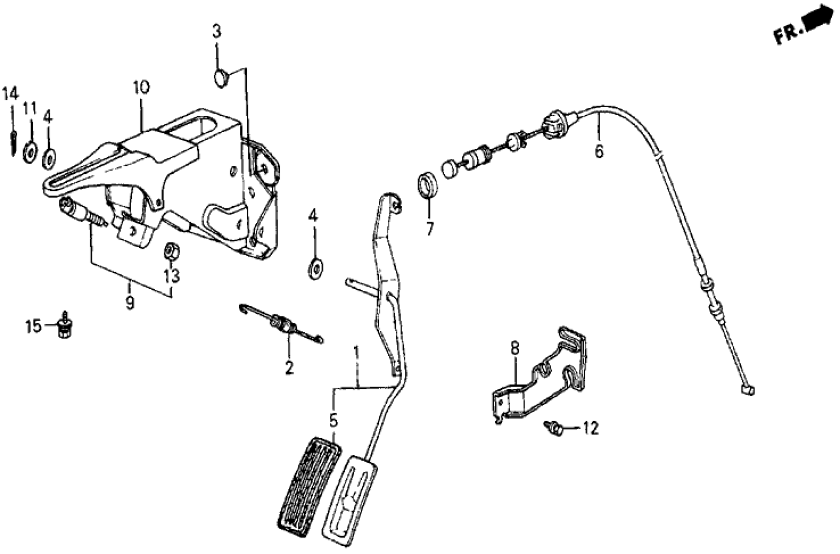 Honda 46590-SD9-671 Bracket, Pedal