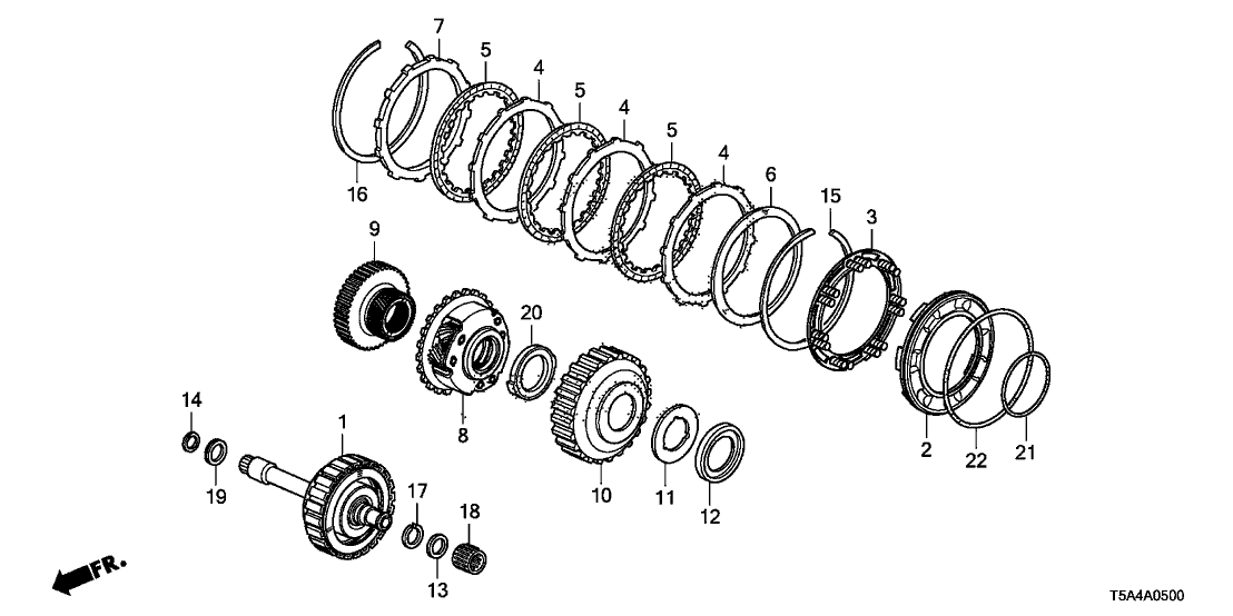 Honda 22500-5T0-003 Clutch Assy., Forward