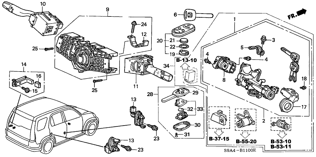 Honda 72146-S9A-A01 Cover, Battery