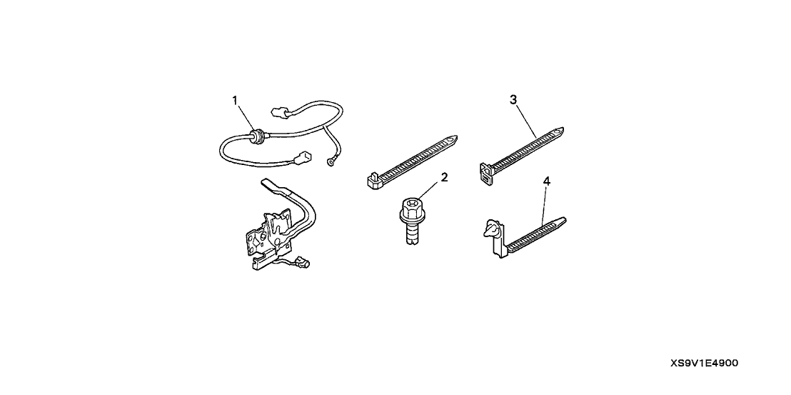 Honda 08E49-S9V-100 Hood Switch Kit