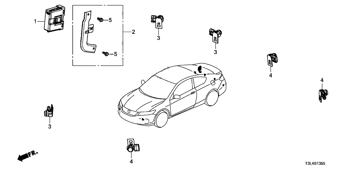 Honda 39671-T2A-C00 Bracket, Parking Sensor Unit